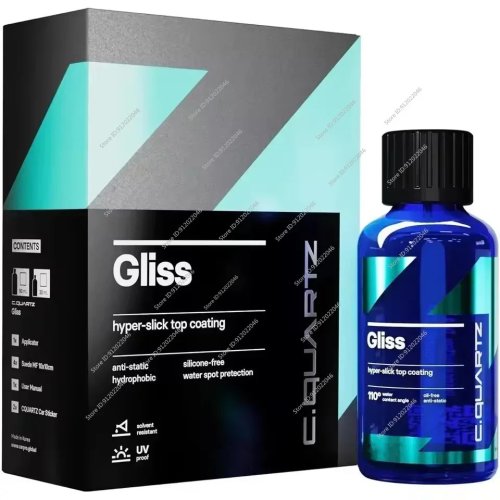 Bộ phủ ceramic ô tô 50ml — Gliss Original, lớp phủ nano siêu mượt kỵ nước kèm miếng bôi bằng microfiber