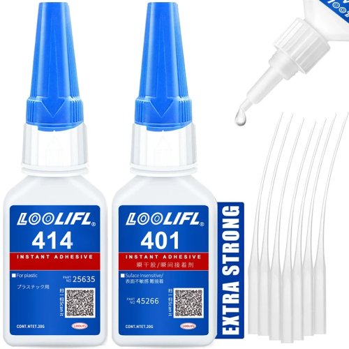 LOOLIFL Keo dán siêu mạnh 20ml — Keo cực nhanh, đa dụng cho resin, sứ/ceramic, kim loại, kính, khô nhanh