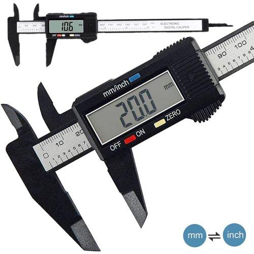 Suwmiarka cyfrowa 150/100 mm z włókna węglowego, elektroniczna suwmiarka z wyświetlaczem LCD