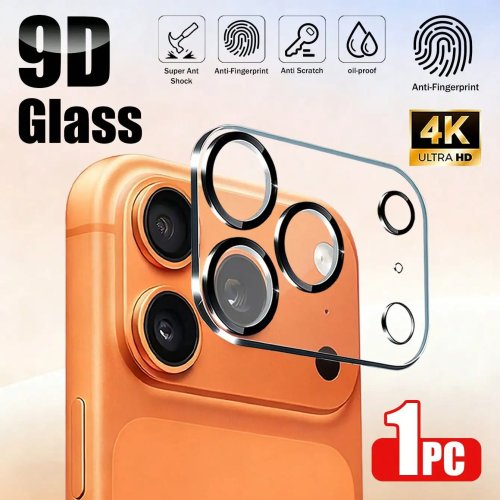 Protector de lente de cámara transparente HD para iPhone 17/17 Pro/17 Pro Max/Air/16e/16 Pro/16 Pro Max — antirrayas 9H, instalación sin burbujas, con pegatina antipolvo