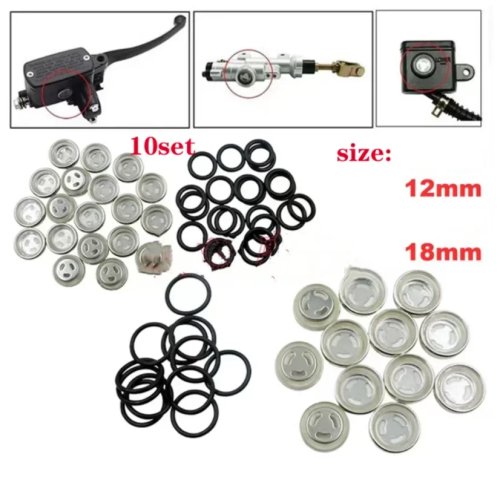 12/18mm Motorcycle Master Cylinder Reservoir Sight Glass (Brake & Clutch) with Seal - Oil Level Window