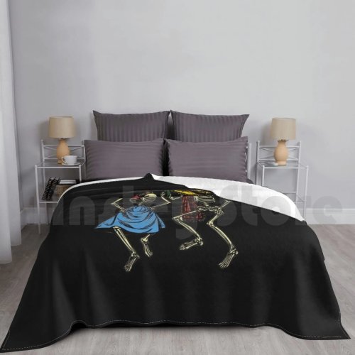 Plaid Mexicali 2 'Grateful Dead – Steal Your Face' – coperta con teschio Deadhead in stile hippie, personalizzabile