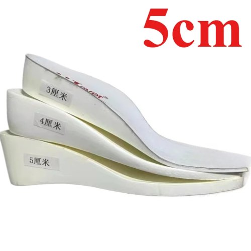 Plantillas elevadoras ocultas para mujer 3/4/5 cm — Cojín firme, cómodas, anti-cansancio, no se aplastan