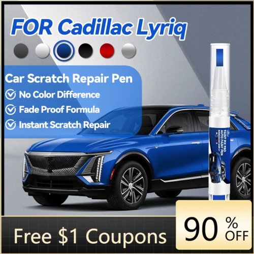 Pennarello ritocco vernice per Cadillac LYRIQ – Silver Crystal White, ripara graffi fai-da-te, accessorio auto