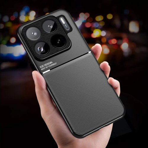 Xiaomi 15S Pro / Xiaomi 15용 자석 가죽 플립 케이스(소프트 프레임·스트랩 포함)