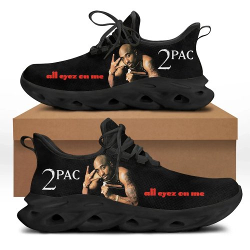 Giày sneaker unisex 2Pac "All Eyez on Me" – Giày thể thao thấp (low-top), tùy chỉnh DIY, chất lượng cao
