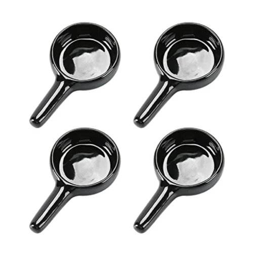 Pack de 4 cucharillas de cerámica para quemador de cera (tealight) – cucharilla para quemador de aceites esenciales y soporte para vela aromática
