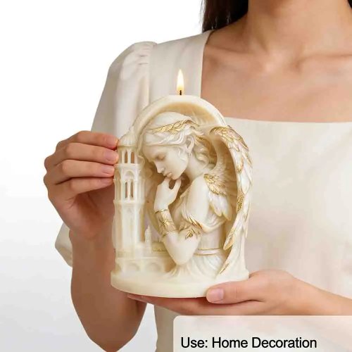 Stampo in silicone 3D ali di angelo/fata per candele, resina e gesso — scultura dea romana