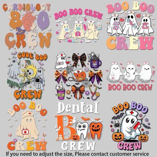 Halloween strijkapplicaties van stof – Geest, Vleermuis, Pompoen & 'Boo' voor DIY-kleding en knutselwerk