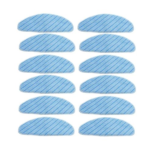 Paquete de 12 paños de microfibra para ECOVACS DEEBOT (T9/T9 Max/T9 AIVI/T8/N8/N9) – Lavables y reutilizables para robot limpiador