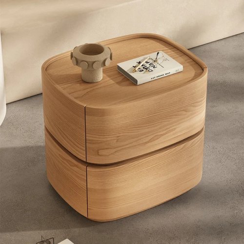 Table de chevet minimaliste de luxe avec tiroirs — Table d'appoint élégante et gain de place