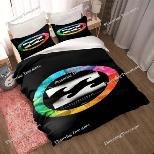 Billabong logo beddengoed set – zacht, warm dekbedovertrek- en lakenset, trendy design, ideaal voor studentenhuis