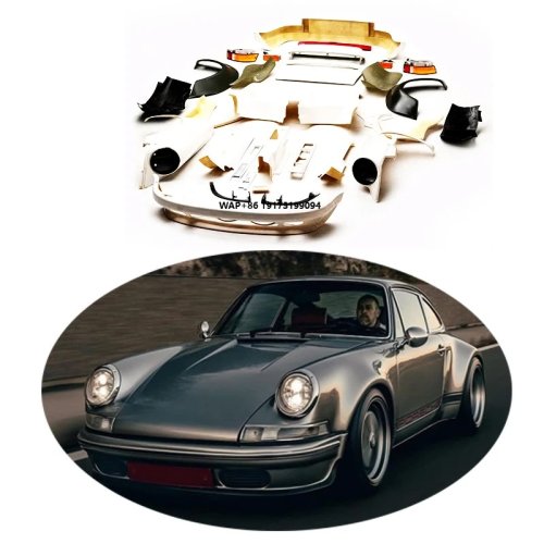 Singer-stijl backdate bodykit van dry carbon voor Porsche 964 (1988–1993) — bumpers, motorkap, spatborden, achterspoiler
