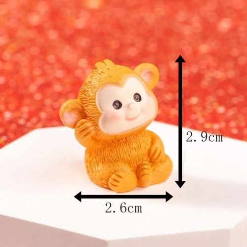 Ręcznie wykonane mini figurki z żywicy — 12 znaków chińskiego zodiaku, urocze miniatury w stylu kreskówkowym do terrarium i mikro pejzażu DIY