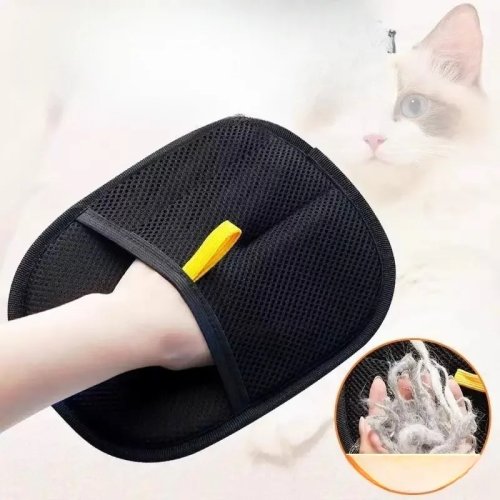 Pet Hair Remover Sticky Roller & Gloves — removes cat & dog hair from sofa, bed & clothes
