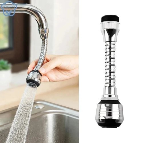 Edelstahl-Wasserhahn-Aufsatz (Strahlregler) – drehbar, spritzsicher, wassersparend