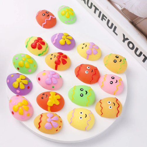 Squishy huevo de Pascua TPR antiestrés — huevo 'gnocchi' apretable, caja sorpresa
