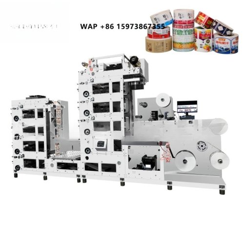 Máquina de impressão flexográfica automática DABA multicolor para etiquetas adesivas em papel e filme