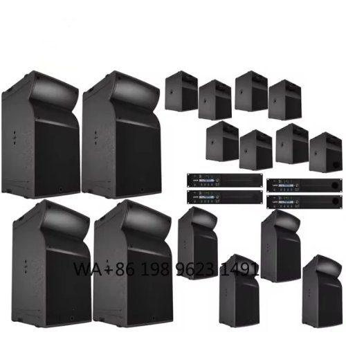 Equipo de sonido para fiestas al aire libre de alta potencia — paquete de bocinas múltiples con subwoofer y amplificador