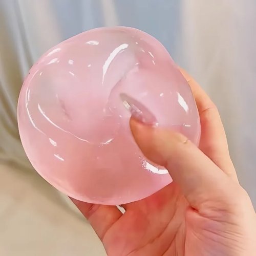 Розовый squishy (mochi/maltose) — мягкий, медленное восстановление, антистресс сенсорная игрушка