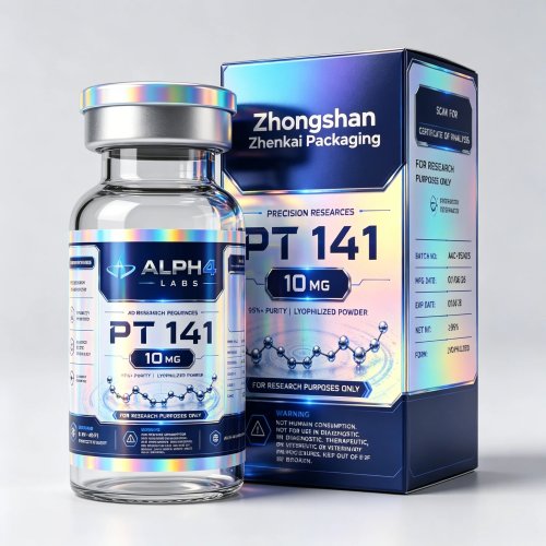 Etiquetas impermeables HD y cajas personalizadas compatibles con viales de péptidos 3 ml/10 ml