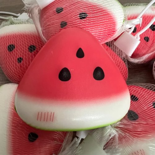 Squishy sandía slow-rise — juguete antiestrés para apretar y pellizcar