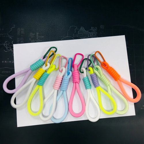 Llavero con cordón trenzado para funda de móvil — correa antiperdida, llavero para coche, accesorio de moda DIY