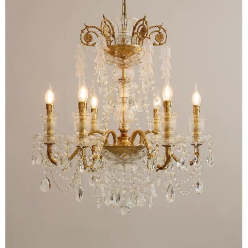 Lustre suspenso em cobre estilo vela moderno Ø 68 cm x A 76 cm — iluminação para quarto e sala