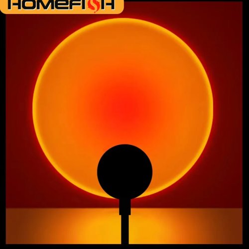 مصباح عرض غروب الشمس LED من HOMEFISH، مصباح أجواء USB لغرفة النوم، غرفة المعيشة، التصوير وديكور الحائط للحفلات