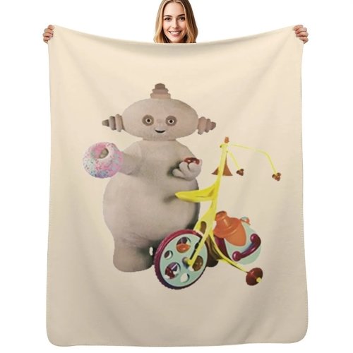 Plaid doux Makka Pakka (In the Night Garden) – couverture chaude en peluche, idée cadeau pour grands-parents