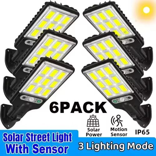Lámpara solar de pared exterior — aplique LED para jardín, impermeable y solar