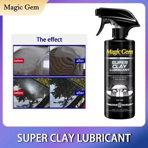 Spray lubrificante clay 473 ml e protezione vernice per auto — Lubrificante per detailing, rivestimento protettivo e lucidante per vetro/plastica