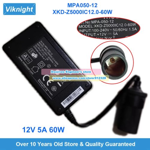 MPA050-12 Alimentatore auto 12V 5A 60W con presa accendisigari per MOBITRONIC (XKD-Z5000IC12.0-60W)