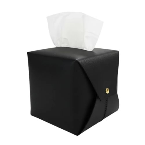 Квадратный кожаный чехол для коробки салфеток с боковыми отверстиями — органайзер для ванной, туалетного столика, стола, офиса