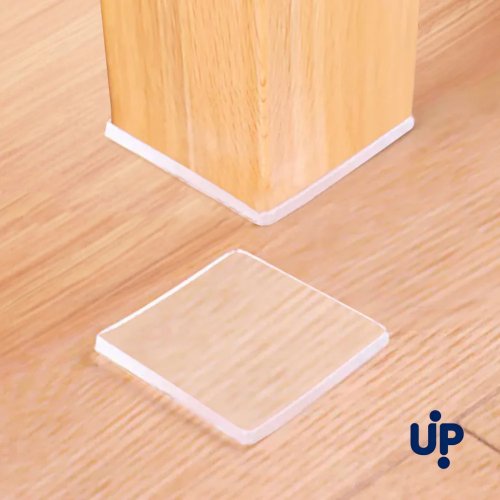 Silent non-slip anti-vibration pads with adhesive for washing machine — transparent shock-absorbing mats