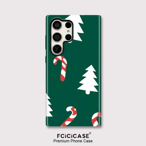 Fcicicase double-layer Christmas phone case for Samsung Galaxy S25 Ultra / S24 / S23+ / S23 / S20 FE / A56 5G / A36 / A26 / A16