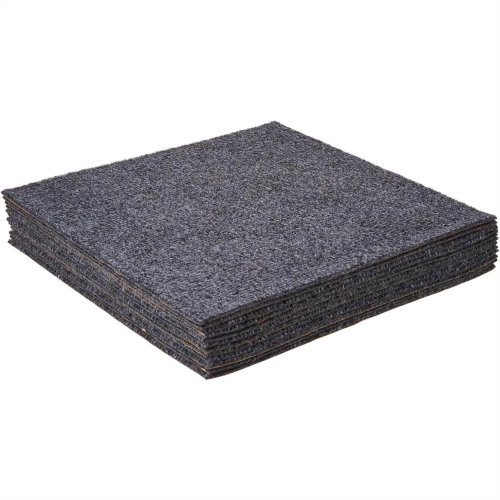 Losetas de moqueta autoadhesivas 30×30 cm (12×12) – pegar y listo, suelo DIY, 12 unidades/caja, gris humo, para cocina y dormitorio