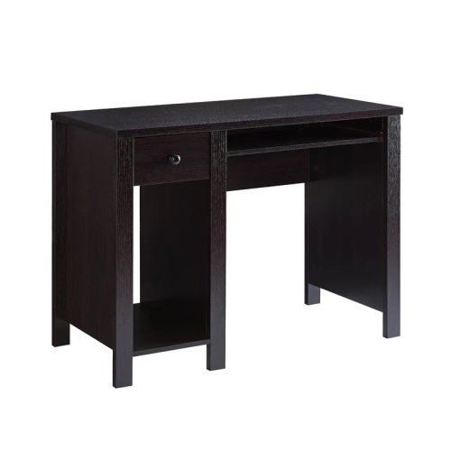 Akol 39 in (99 cm) Black Computer Desk with Keyboard Drawer and Storage
