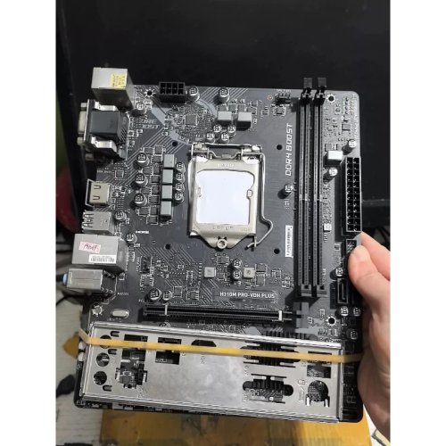 중고 MSI H310M PRO 마더보드 (Micro-ATX), LGA1151 — 인텔 8/9세대 지원, DDR4, VGA 포트, I/O 실드 포함