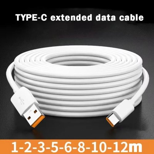 USB-C ケーブル 66W 高速充電・データ転送 (Type-C) — 長さ 1/2/3/5/8/10/12m — Huawei、Xiaomi、Samsung、カメラ、PS5対応
