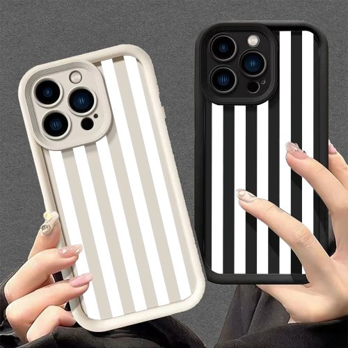 جراب مخطط لهواتف iPhone 11-17 (بما في ذلك 17 Pro Max / 17 Air / 17 Pro) – غطاء عصري للمراهقين