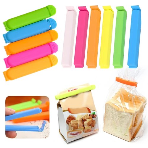 Pack 10/20 clips selantes para sacos de alimentos – Grampos de plástico para snacks e arrumação na cozinha