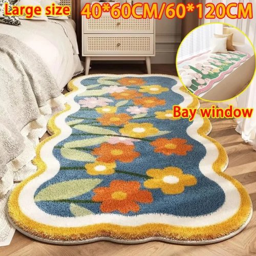 Kasjmier-look hart vloerkleed 40×60 / 60×120 cm — dik, absorberend, vuilafstotend en onderhoudsarm, geschikt als bedmat/woonkamer