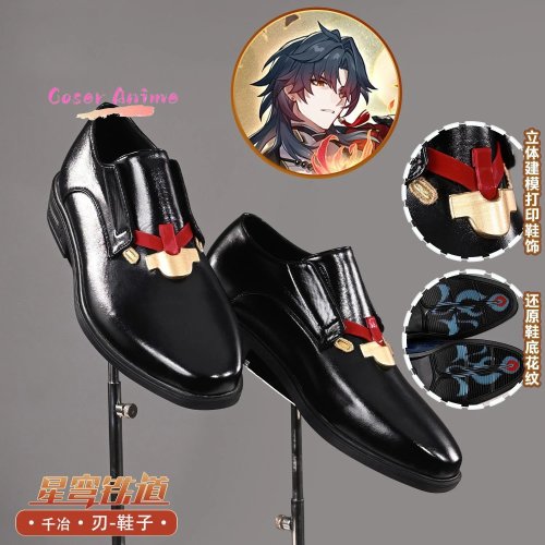 Scarpe cosplay Honkai: Star Rail "Blade" – Scarpe da costume anime per Halloween e carnevale
