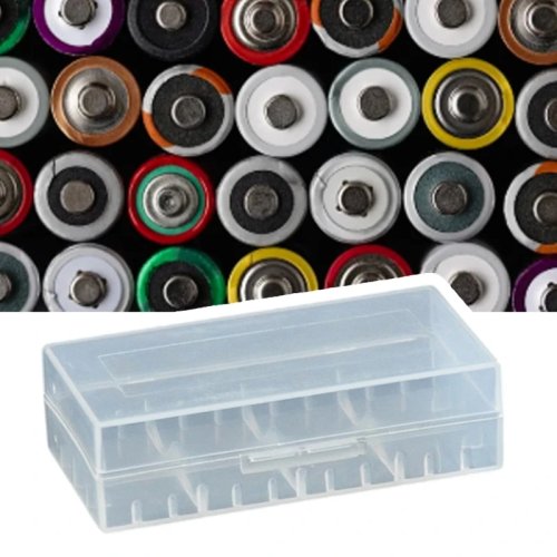 Boîtier plastique transparent pour accus 18650/26650 — support compact et résistant