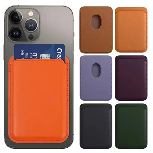 Leder-Wallet mit MagSafe für iPhone 15 Pro Max – Kartenfach mit Magnet, kompatibel mit iPhone 14/13/12