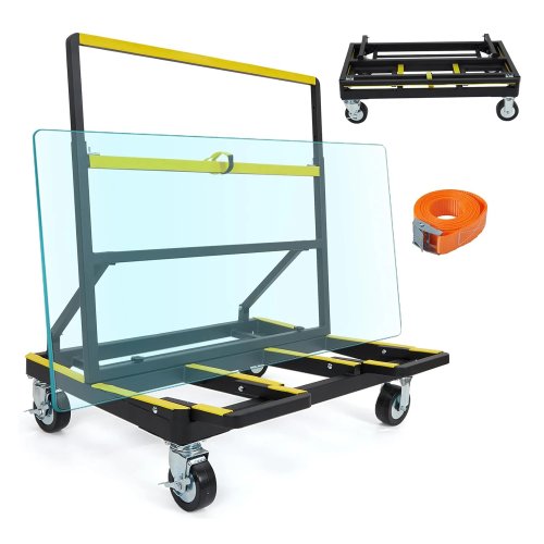 Carro plegable para Pladur y paneles – Capacidad 1.000 kg (≈2.200 lb) para placas, madera y vidrio