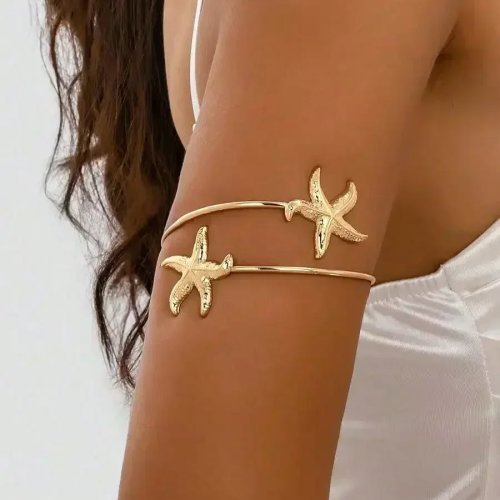 Manchette étoile de mer — bracelet de bras style plage pour femme