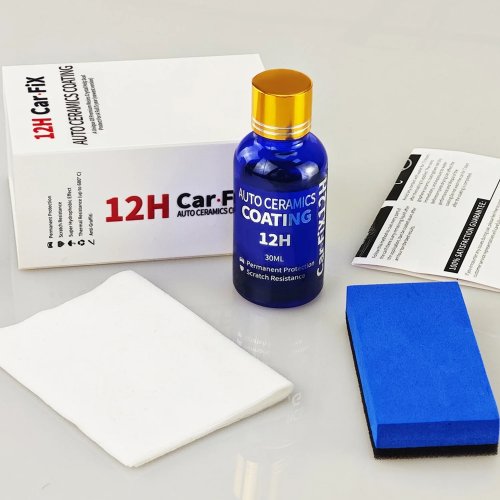Recubrimiento cerámico para coche 12H — Liquid Glass protector de pintura antiarañazos, cera pulidora brillo, garantía 5 años