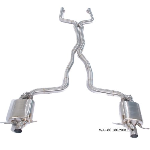 RVS cat-back uitlaatsysteem met klep voor Mercedes E63/E63S W213 (2016–2023) 1.5/2.0/4.0T